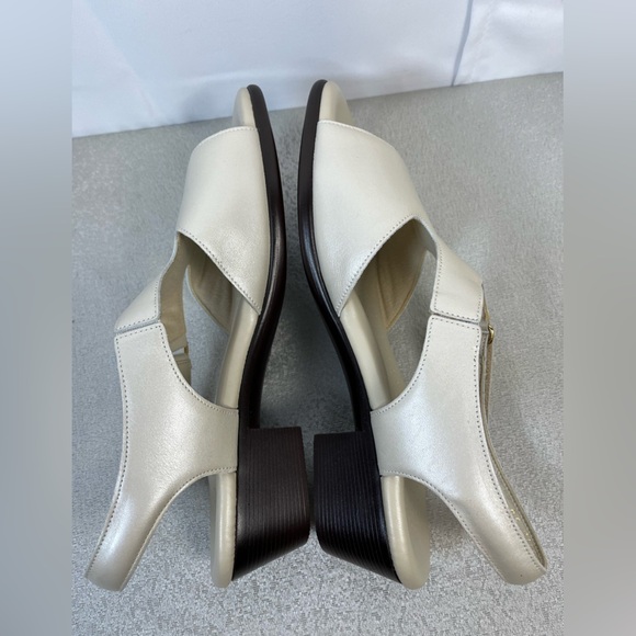 SAS Triple Comfort Suntimer Heeled Leather Ivory Sandals Womens 9M New - Picture 11 of 12